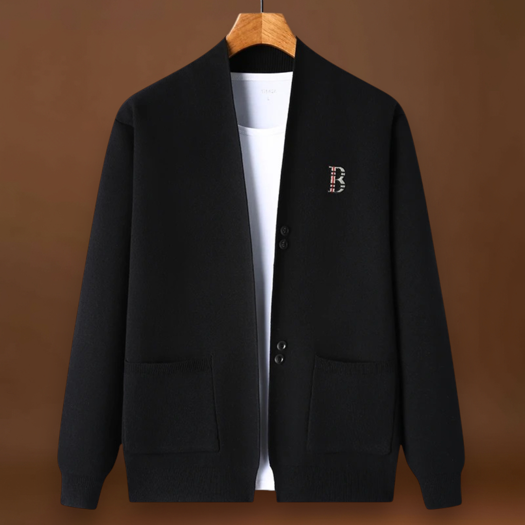 József - Rugalmas Illeszkedésű Bordás Kötött Kardigán