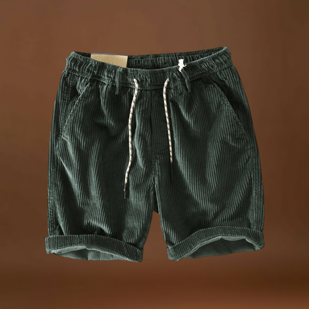 Kordbársony Rövidnadrág - Közepes Derék és Biztonságos Zsebek