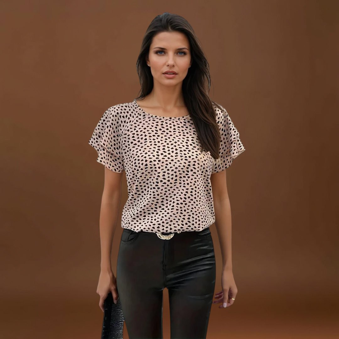 Mara - Elegáns Mintás Blúz