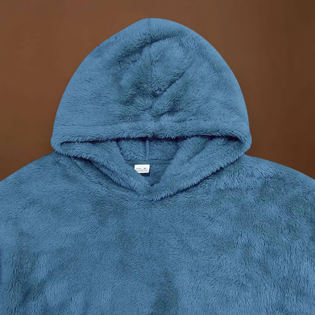 Ádori- Fleece keverék kapucnival és meleg zsebbel