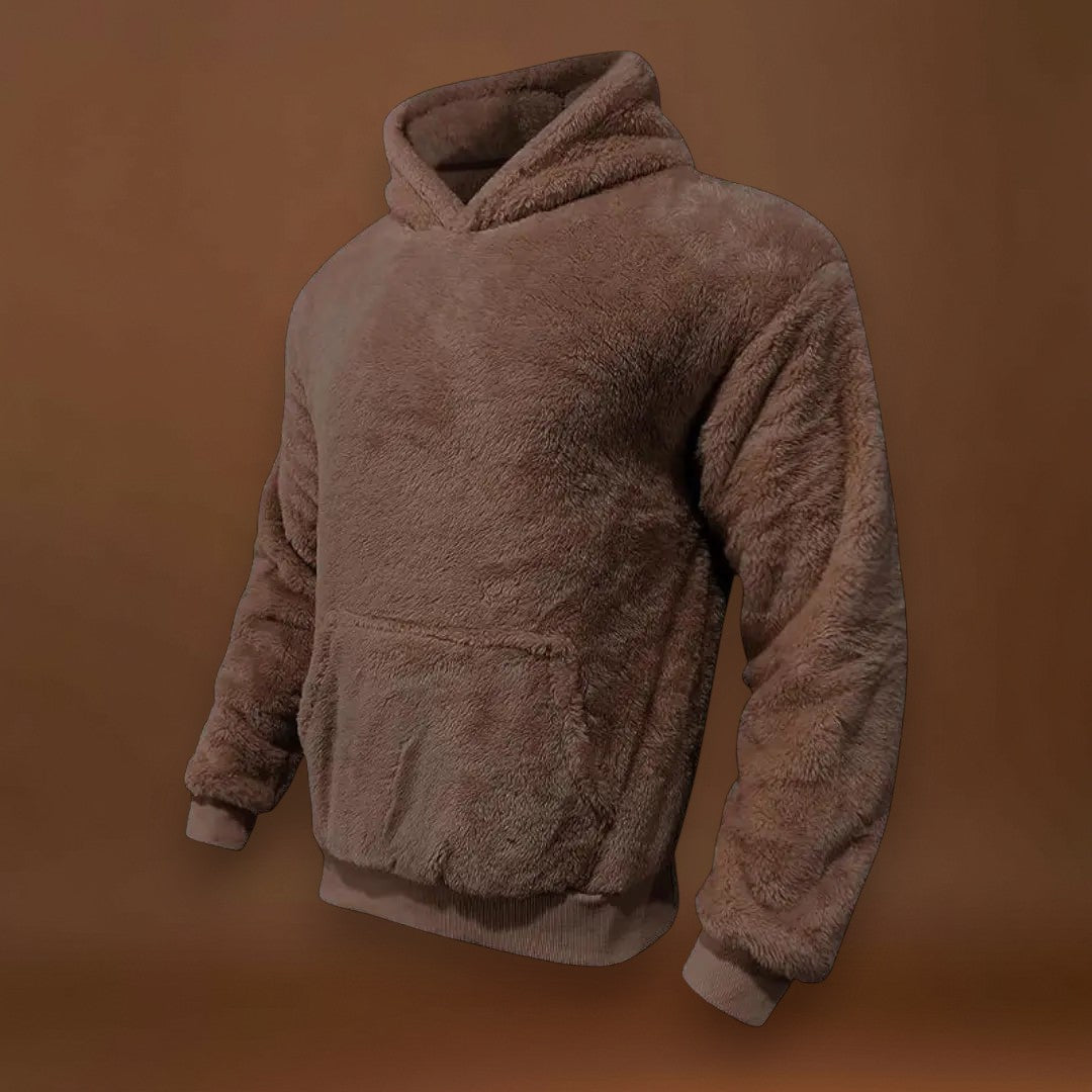 Ádori- Fleece keverék kapucnival és meleg zsebbel