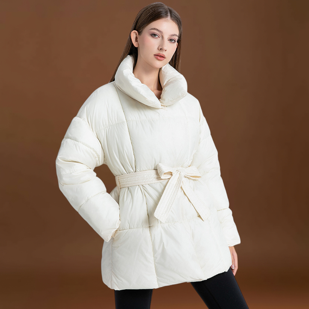 Indira - Övvel ellátott steppelt kabát