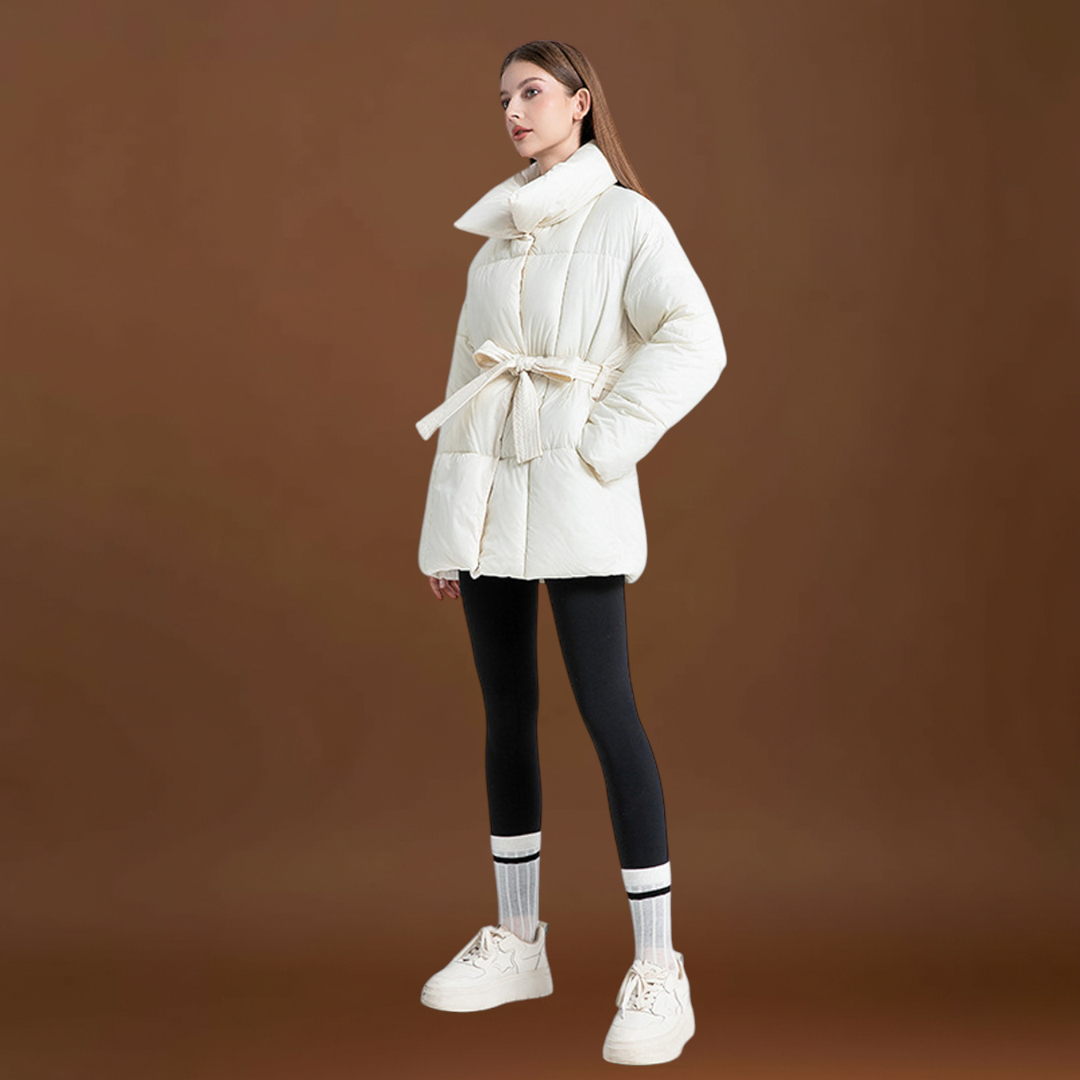 Indira - Övvel ellátott steppelt kabát