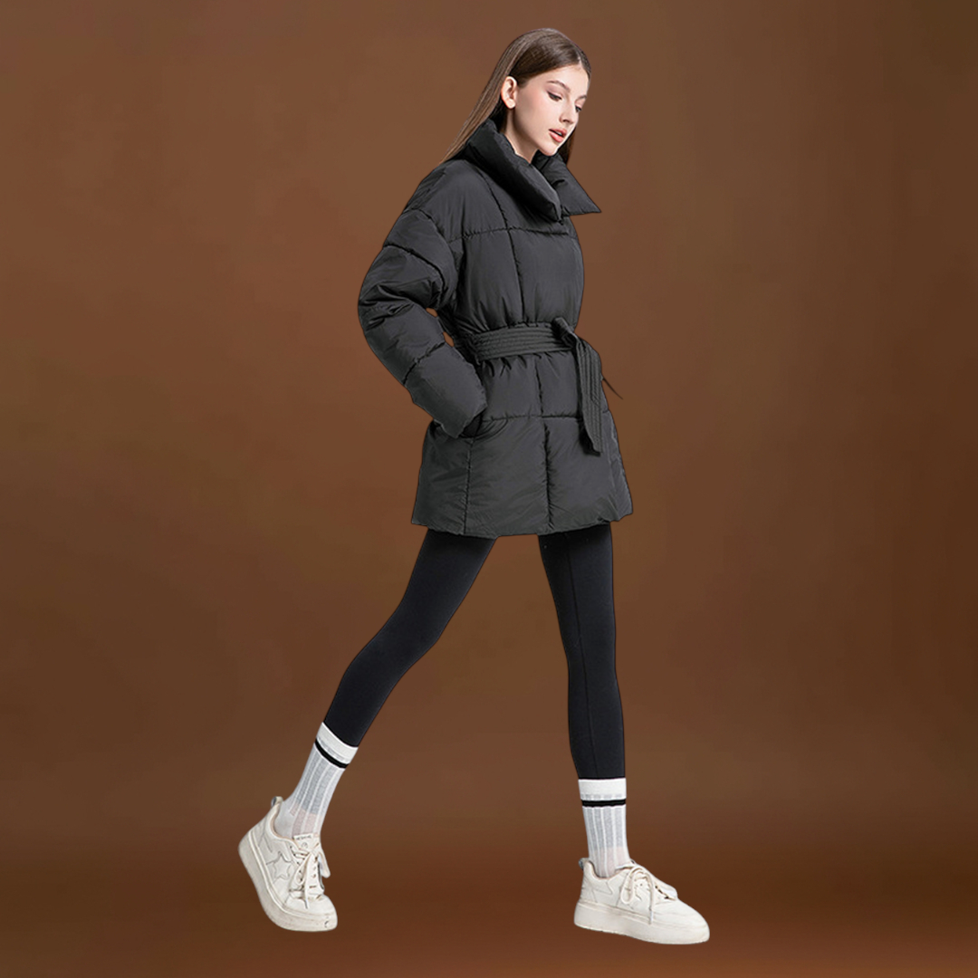 Indira - Övvel ellátott steppelt kabát