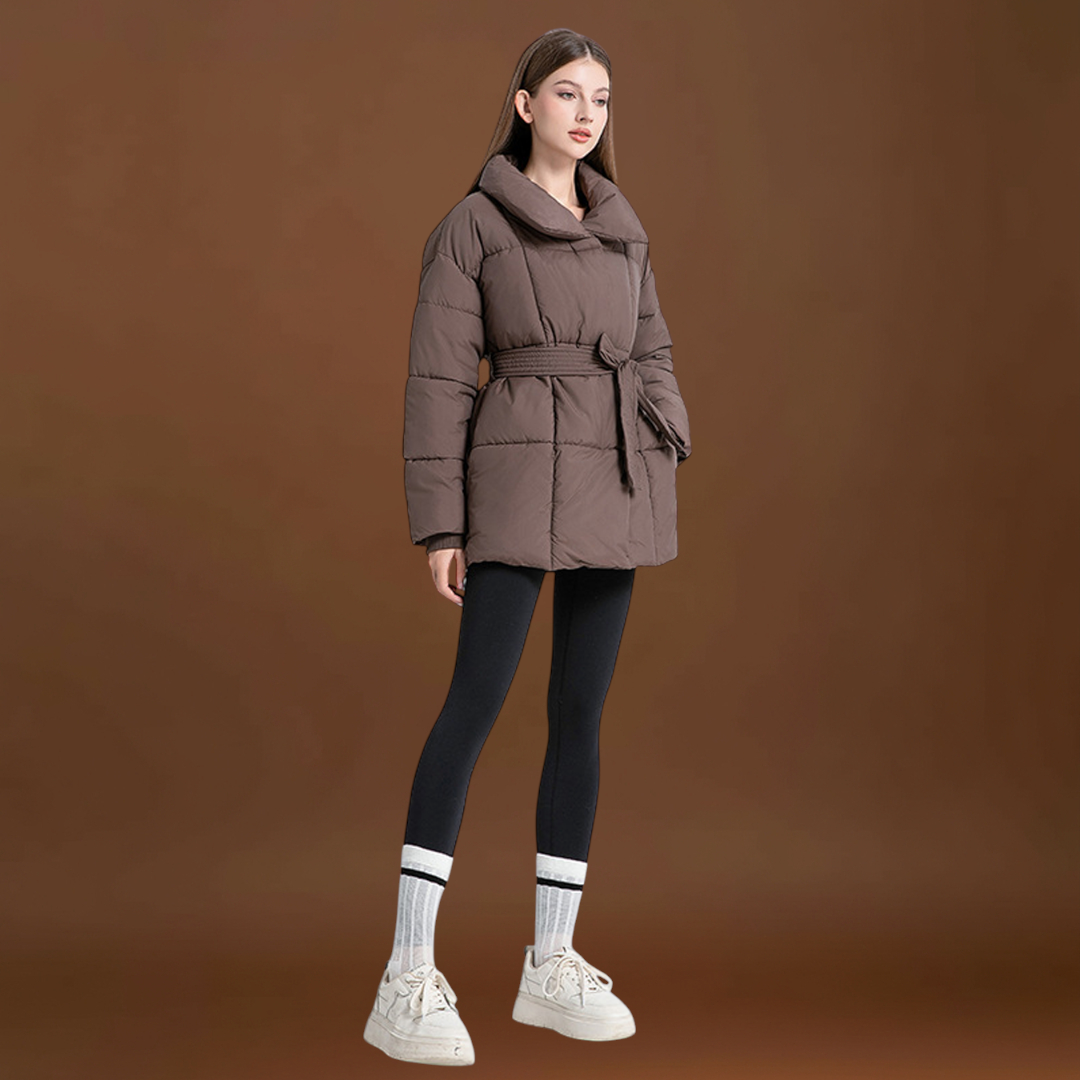 Indira - Övvel ellátott steppelt kabát