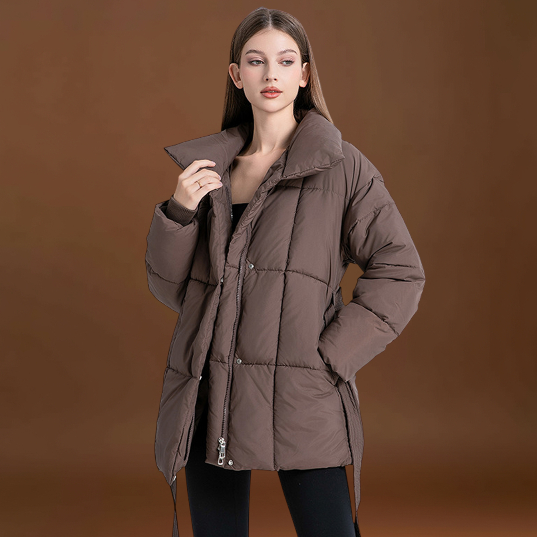 Indira - Övvel ellátott steppelt kabát