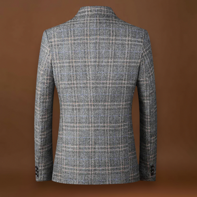 Szekeres – Puha kevert tweed kockás mintával és strukturált szabással