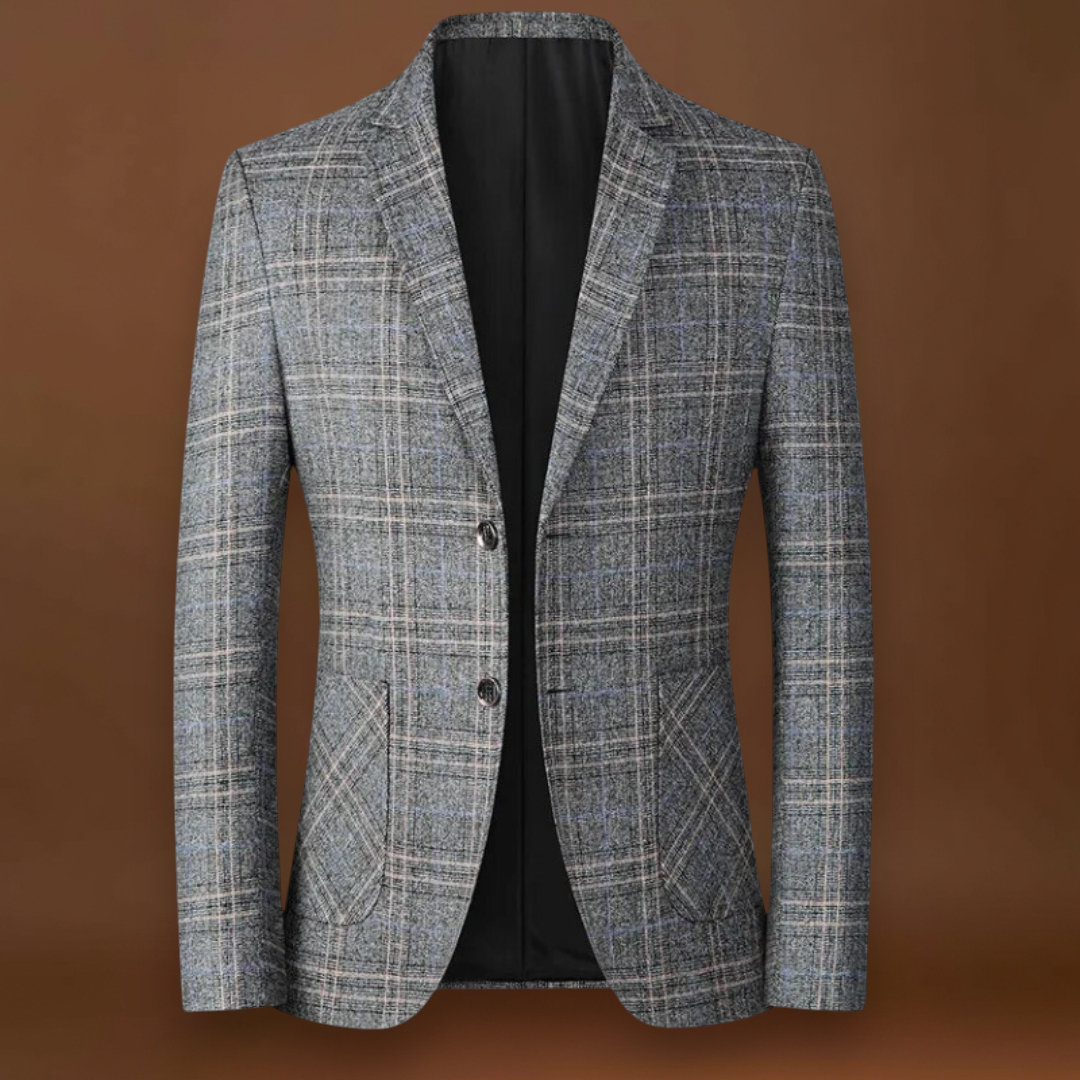 Szekeres – Puha kevert tweed kockás mintával és strukturált szabással