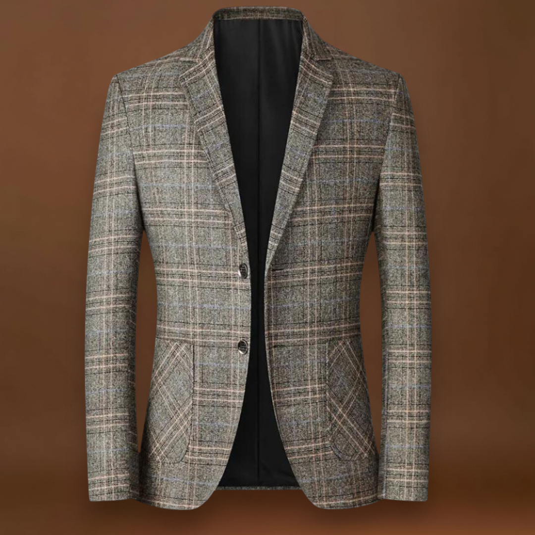 Szekeres – Puha kevert tweed kockás mintával és strukturált szabással