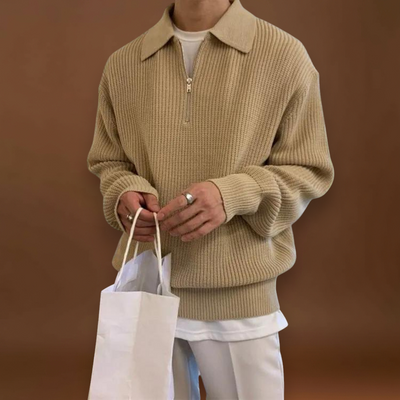 Kristóf - Kényelmes kevert fonalú pulóver