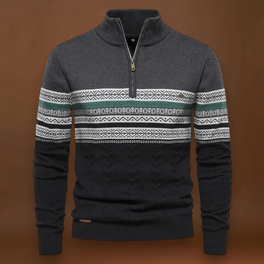 Álmos - Különleges Vegyes Fonatú Pulóver