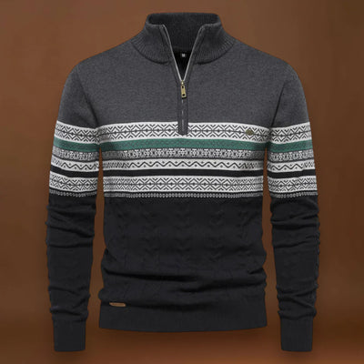 Álmos - Különleges Vegyes Fonatú Pulóver