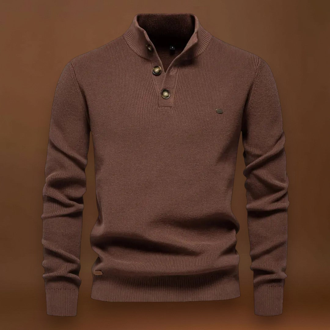 Huba - Magas Gallérú Kényelmes Pulóver