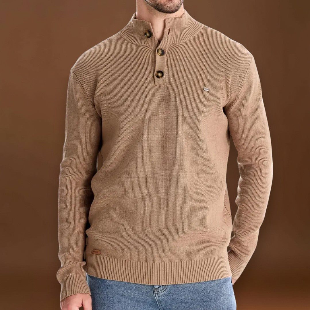 Huba - Magas Gallérú Kényelmes Pulóver