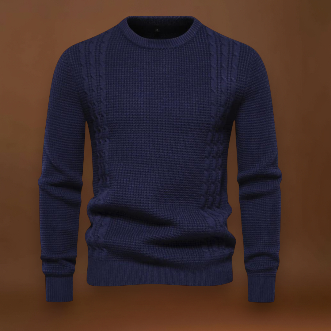 Gyula - Patchwork Kötött Pulóver Többrétegű Kényelem