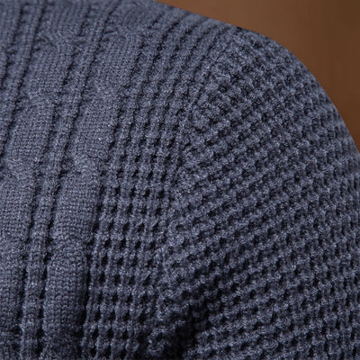 Gyula - Patchwork Kötött Pulóver Többrétegű Kényelem