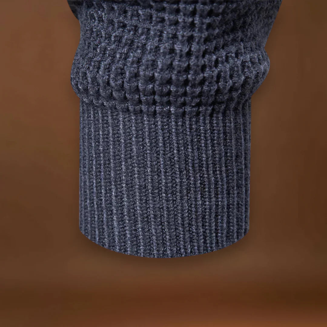 Gyula - Patchwork Kötött Pulóver Többrétegű Kényelem