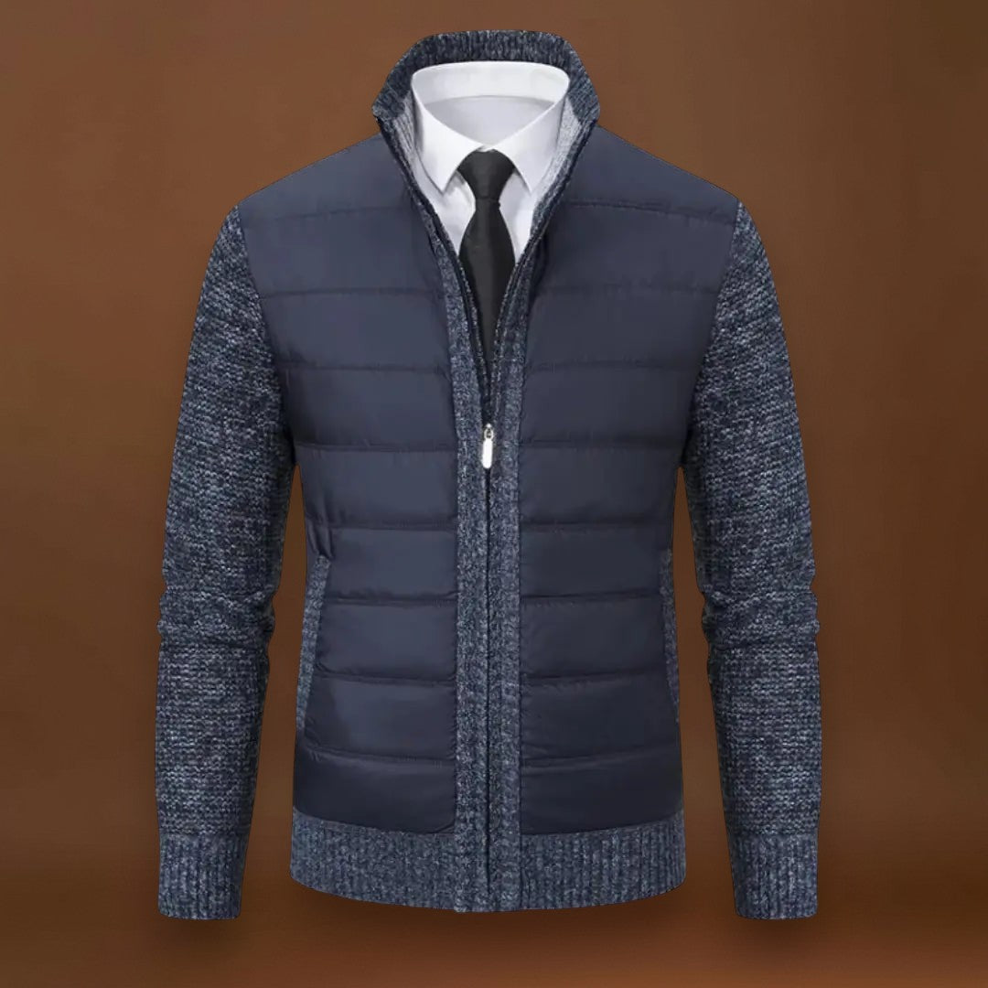 Jenő - Cipzáras Kötött Pulóver