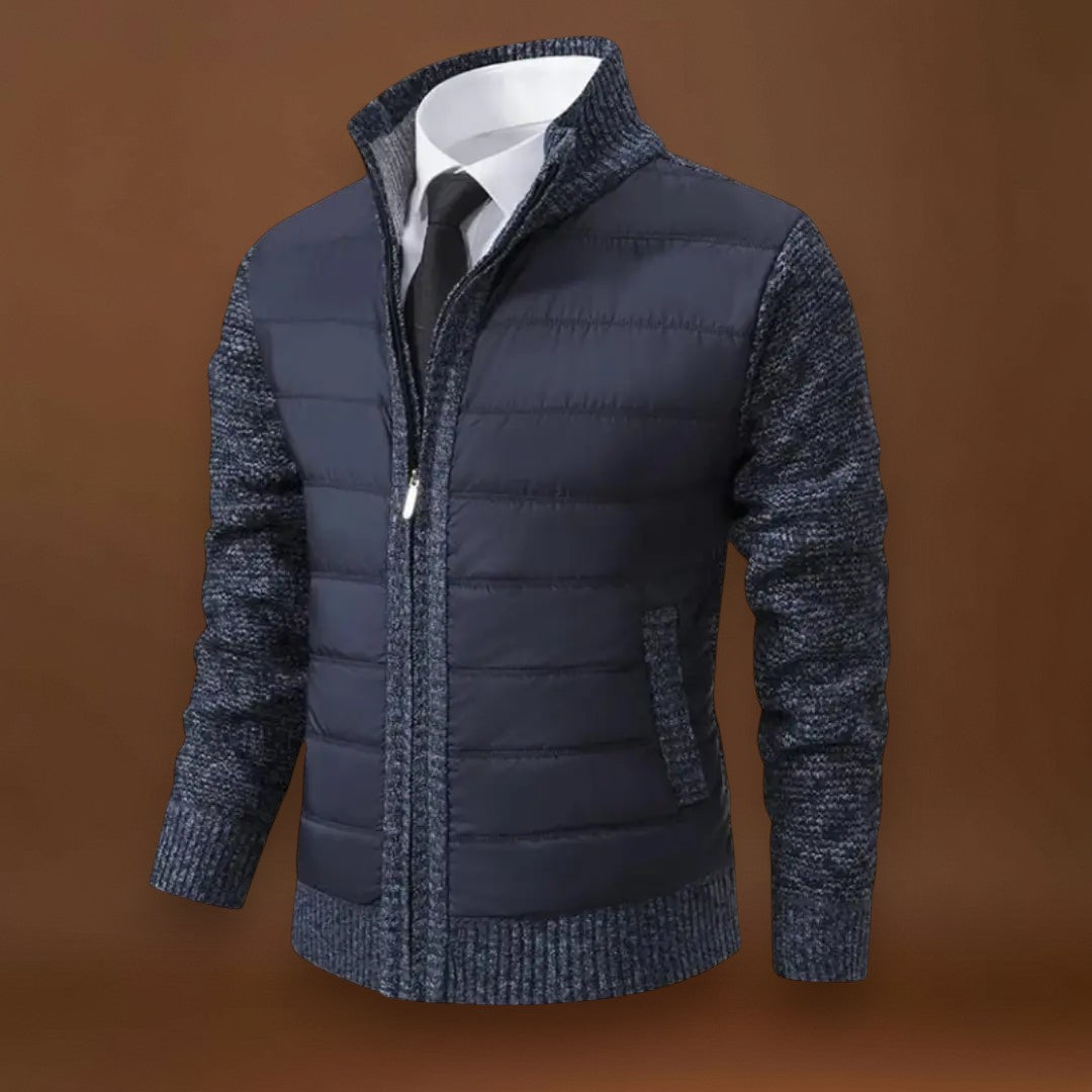 Jenő - Cipzáras Kötött Pulóver