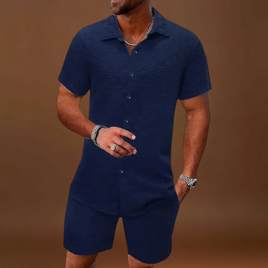 Loungewear Szett - Texturált Ing & Kényelmes Nadrág