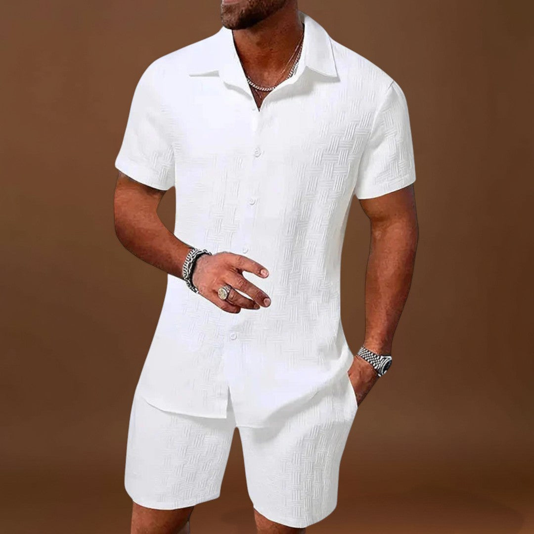 Loungewear Szett - Texturált Ing & Kényelmes Nadrág