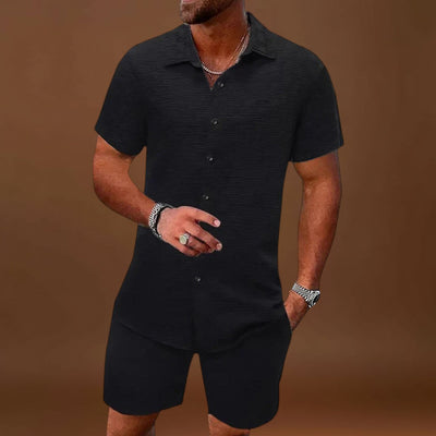 Loungewear Szett - Texturált Ing & Kényelmes Nadrág