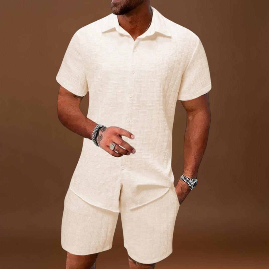 Loungewear Szett - Texturált Ing & Kényelmes Nadrág