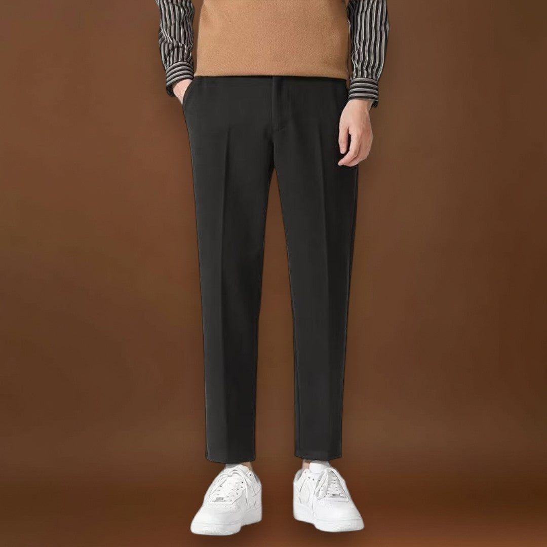 Detrik - Fekete pamut lezser nadrág