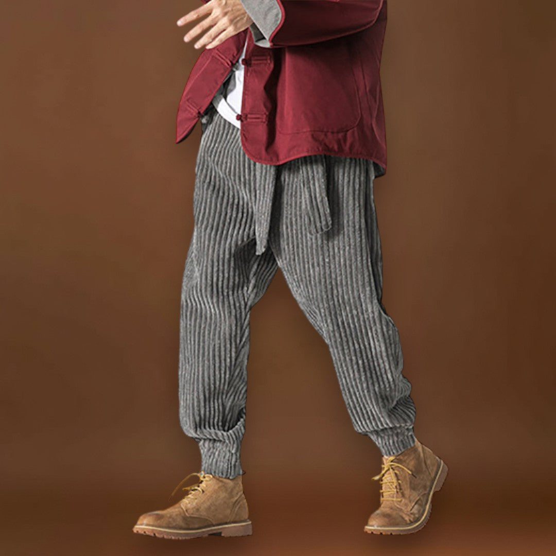 Gergel - Kamel színű kordbársony nadrág