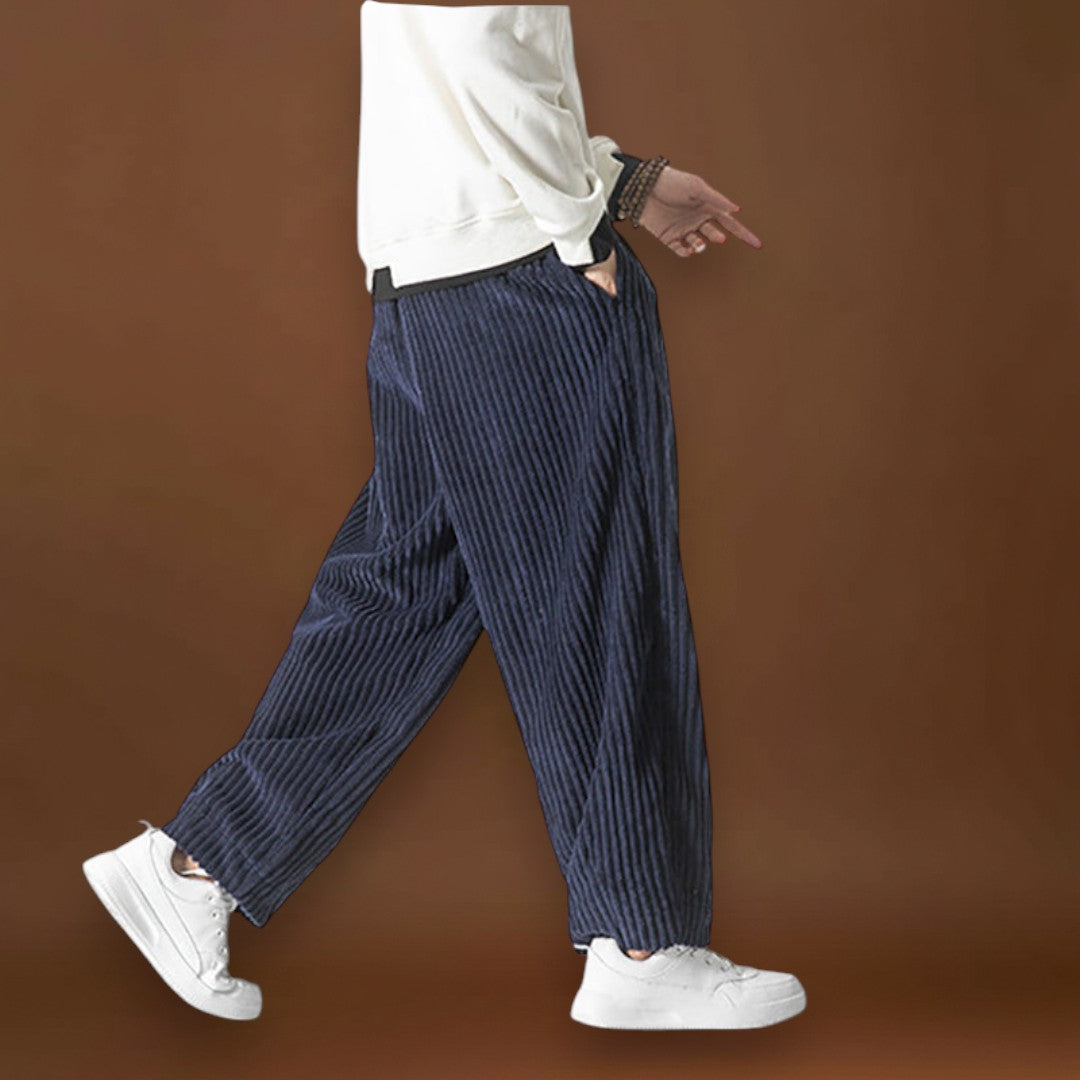 Farkóka - Csíkos bársonynadrág Szürke teveszín