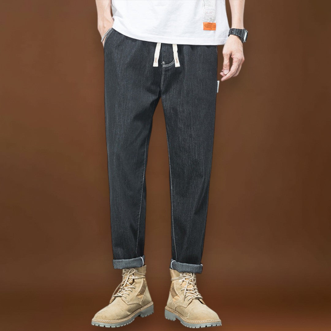 Egri - Komfortos Fekete Farmer Nadrág