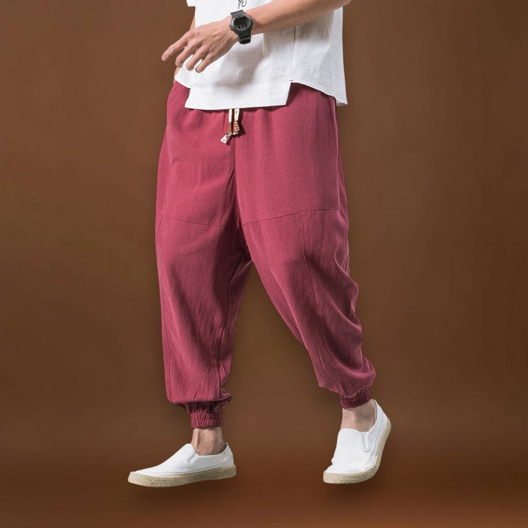 Gyurit - Kényelmes pamut harem nadrág Piros