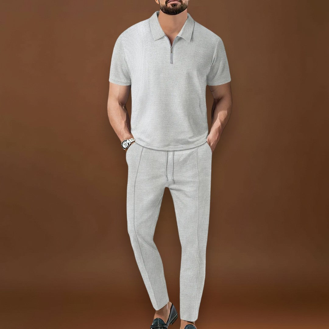 Póló és Nadrág Szett – Koordinált Megjelenés Keverék Anyagból