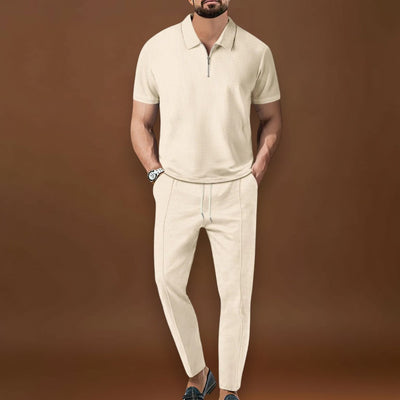 Póló és Nadrág Szett – Koordinált Megjelenés Keverék Anyagból