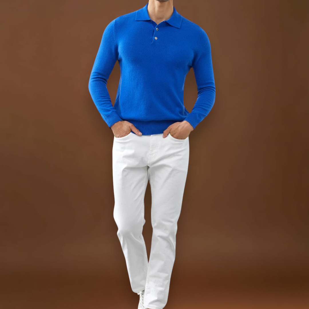 Ármin - Polo Pulóver Kötött Anyagból