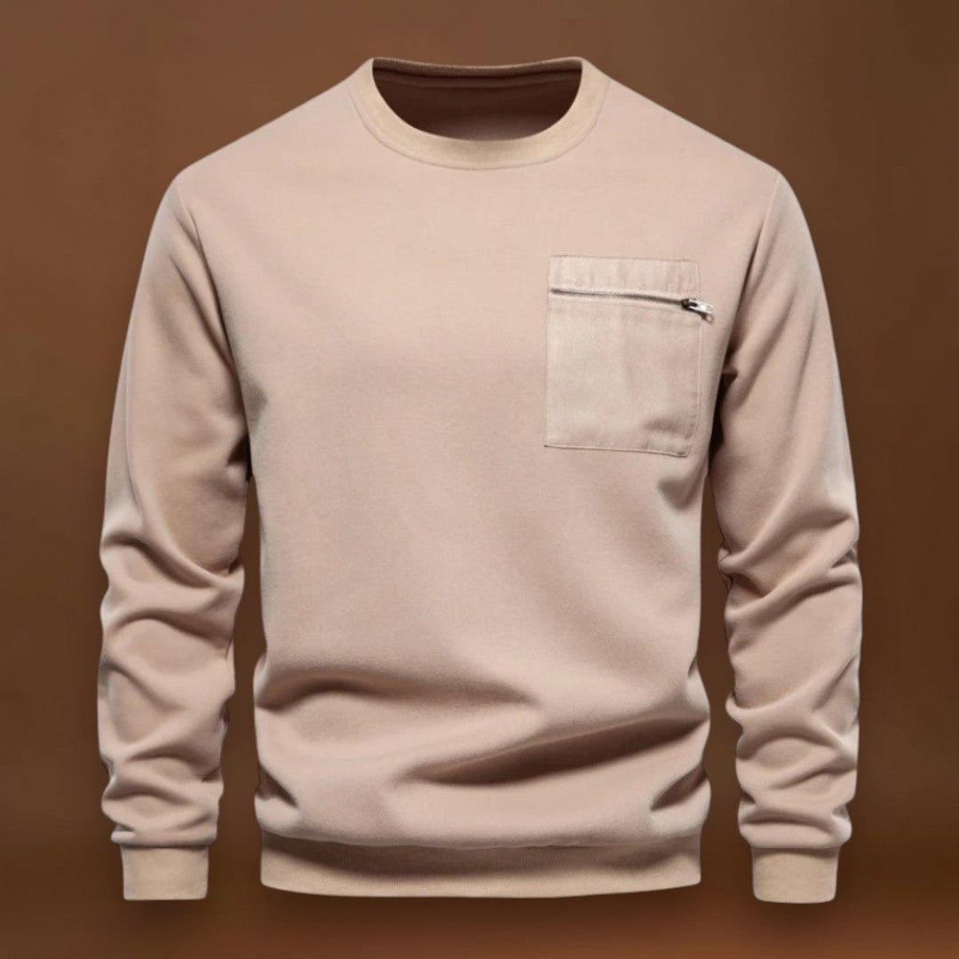 Tamás - Kényelmes Kerek Nyakú Pulóver