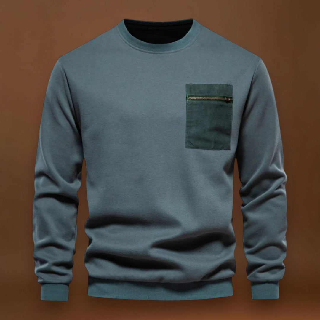 Tamás - Kényelmes Kerek Nyakú Pulóver