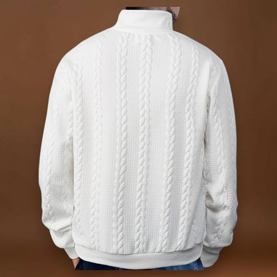 Erik - Fél-Zippes Pulóver Légáteresztő Mikrofinom Szövet