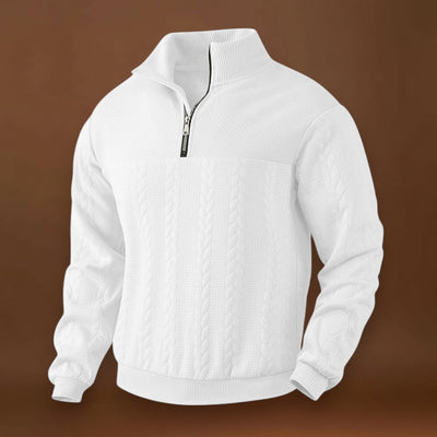 Erik - Fél-Zippes Pulóver Légáteresztő Mikrofinom Szövet