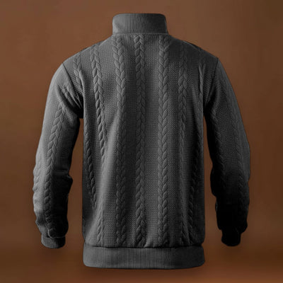 Erik - Fél-Zippes Pulóver Légáteresztő Mikrofinom Szövet