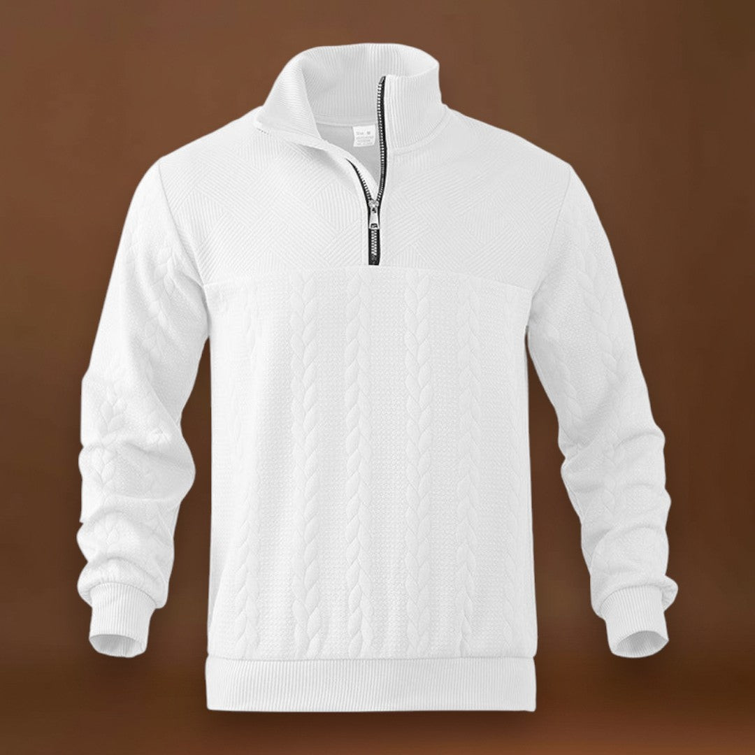 Tivadar - Fél-Zip Pulóver Finom Lélegző Szövet