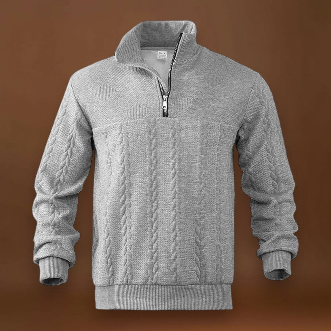 Tivadar - Fél-Zip Pulóver Finom Lélegző Szövet