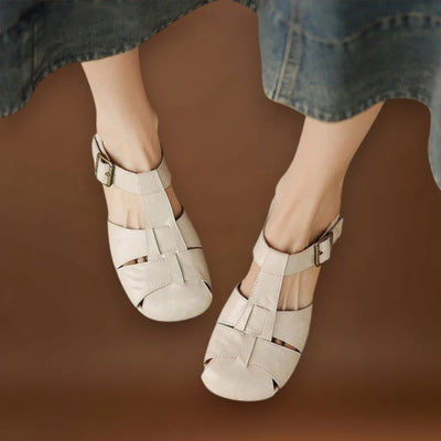 Hógolyó - Elegáns bőr szandálok