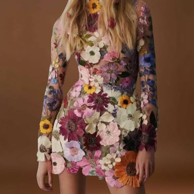 Emília - Virágmintás 3D ruha