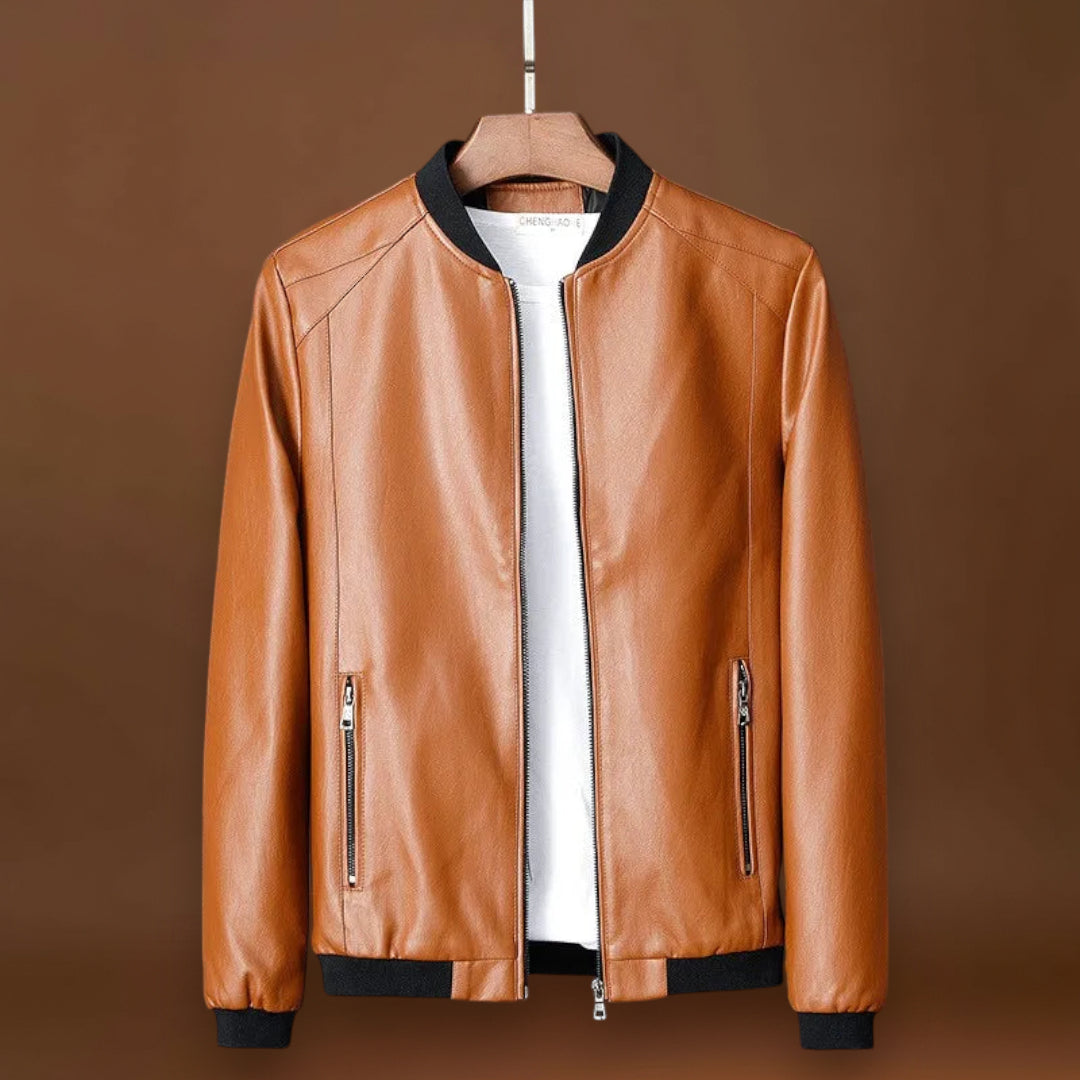 Marcell - Kényelmes bőrkabát