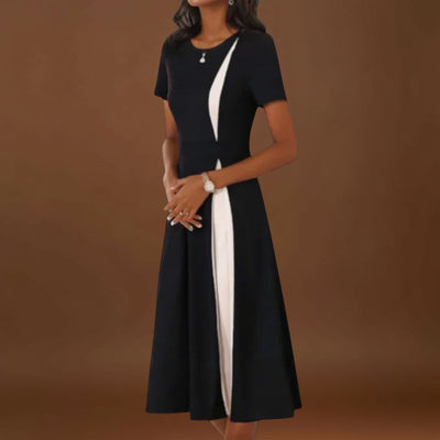 Zsejke - Fekete és fehér midi ruha