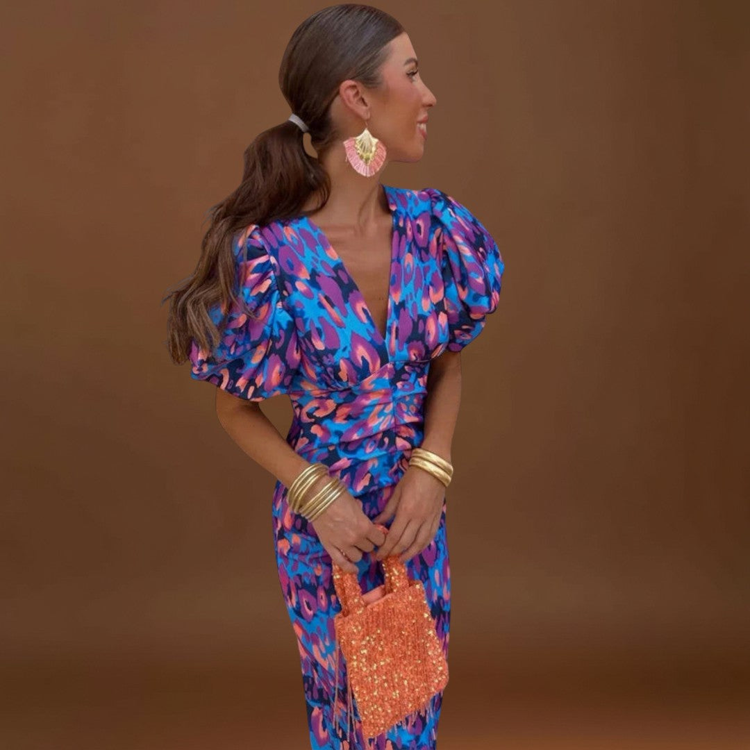 Kincső - Elegáns V-nyakú ruha