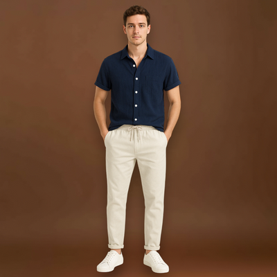 Póló és Nadrág Szett – Rövid Ujjú Póló és Rugalmas Derék