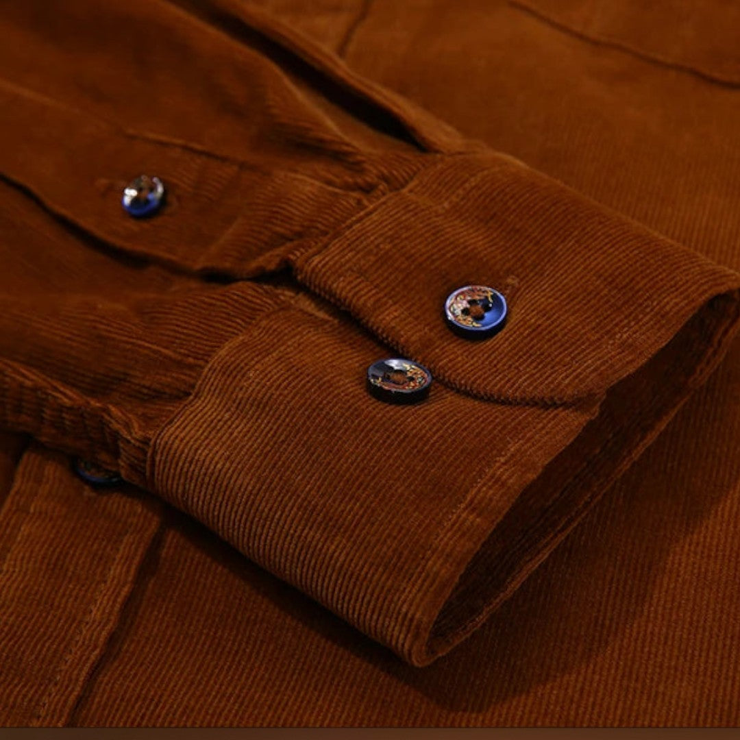 Engusz - Kordbársony keverék csíkos mintával és elülső zsebbel