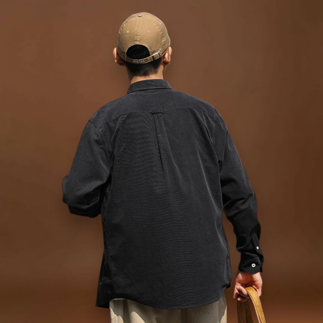 Engusz - Kordbársony keverék csíkos mintával és elülső zsebbel